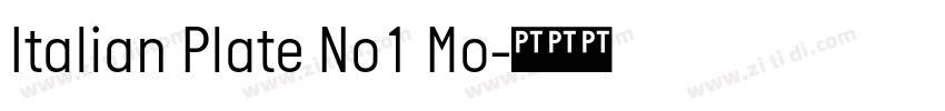 Italian Plate No1 Mo字体转换